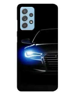 Чехол для Samsung Galaxy A23 с картинкой «Неоновый взгляд Audi»