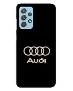 Чехол для Samsung Galaxy A23 с картинкой «Audi — золотой логотип»