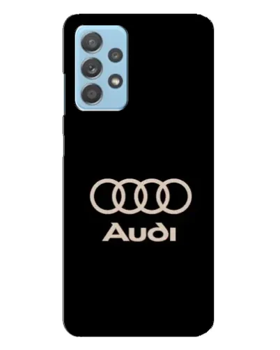 Чехол для Samsung Galaxy A23 с картинкой «Audi — золотой логотип»