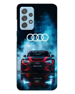 Чехол для Samsung Galaxy A23 с картинкой «Audi Sport — неон»