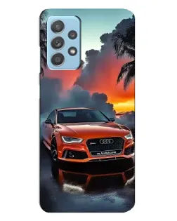 Чехол для Samsung Galaxy A23 с картинкой «Audi — закат»