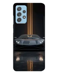 Чехол для Samsung Galaxy A23 с картинкой «Lamborghini золотые линии»