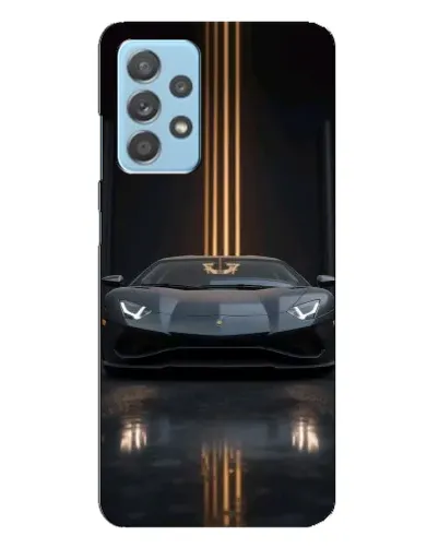 Чехол для Samsung Galaxy A23 с картинкой «Lamborghini золотые линии»
