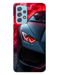 Чехол для Samsung Galaxy A23 с картинкой «Lamborghini красное сияние»