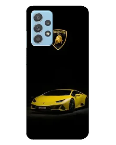 Чехол для Samsung Galaxy A23 с картинкой «Lamborghini желтый акцент»