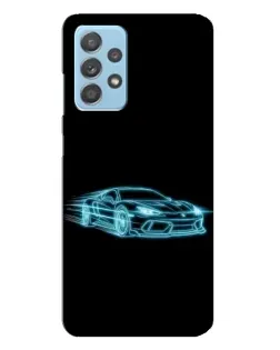 Чехол для Samsung Galaxy A23 с картинкой «Неоновый контур Lamborghini»