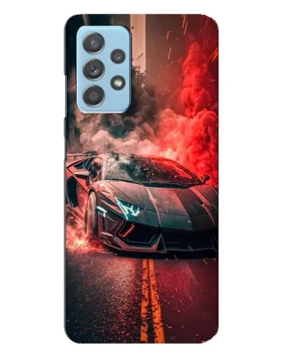 Чехол для Samsung Galaxy A23 с картинкой «Lamborghini красный дым»