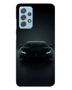 Чехол для Samsung Galaxy A23 с картинкой «Черный Lamborghini Aventador»