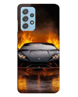 Чехол для Samsung Galaxy A23 с картинкой «Lamborghini в огне»