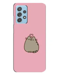 Чехол для Samsung Galaxy A23 с картинкой «Pusheen сердце»