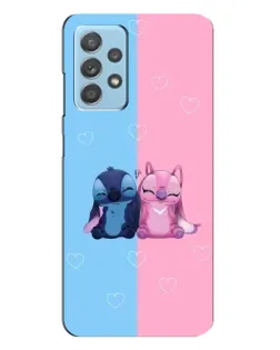 Чехол для Samsung Galaxy A23 с картинкой «Stitch и Angel Love»