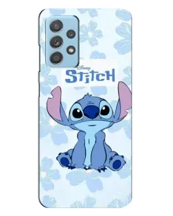 Чехол для Samsung Galaxy A23 с картинкой «Stitch среди цветов»