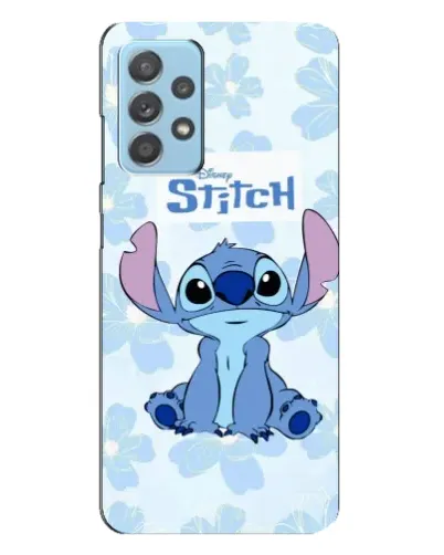 Чехол для Samsung Galaxy A23 с картинкой «Stitch среди цветов»