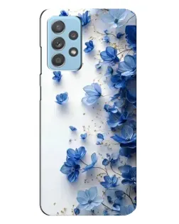Чехол для Samsung Galaxy A23 с картинкой «Голубой цветочный каскад»