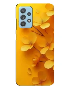 Чехол для Samsung Galaxy A23 с картинкой «Золотые лепестки»
