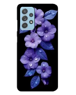 Чохол для Samsung Galaxy A23 з картинкою «Фіолетові квіти з росою»