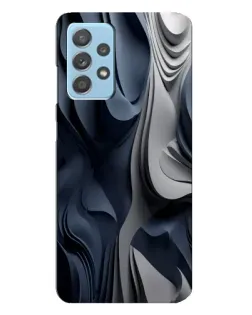 Чехол для Samsung Galaxy A23 с картинкой «Объемные синие складки»