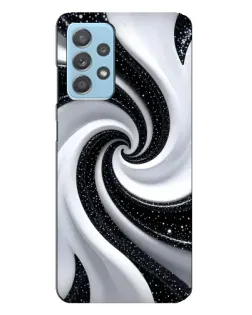 Чехол для Samsung Galaxy A23 с картинкой «Черно-белая спираль»