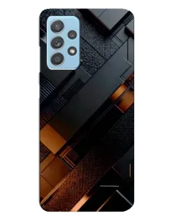Чехол для Samsung Galaxy A23 с картинкой «Черные геометрические блоки»