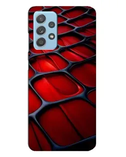 Чехол для Samsung Galaxy A23 с картинкой «Красная глянцевая сетка»