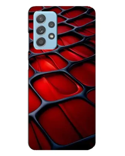 Чехол для Samsung Galaxy A23 с картинкой «Красная глянцевая сетка»