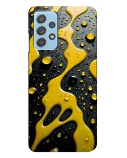 Чехол для Samsung Galaxy A23 с картинкой «Жидкое желтое золото»