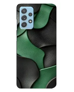 Чехол для Samsung Galaxy A23 с картинкой «Зеленые кожаные волны»
