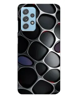 Чехол для Samsung Galaxy A23 с картинкой «Объемная темная решетка»