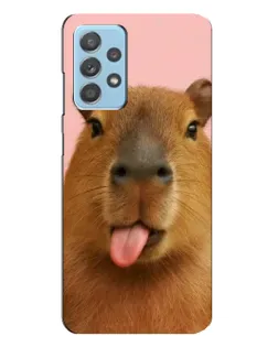 Чохол для Samsung Galaxy A23 з картинкою «Капібара з язиком»