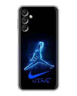 Чехол для Samsung Galaxy A24 с картинкой «Jordan Neon Blue»