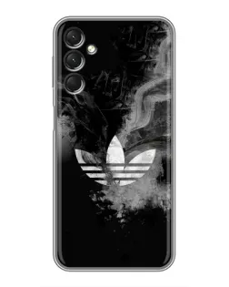 Чехол для Samsung Galaxy A24 с картинкой «Абстрактный дым Adidas»