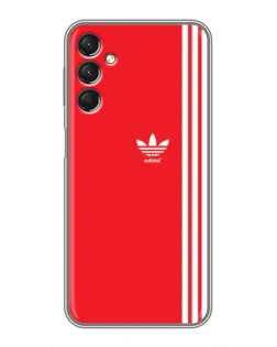 Чехол для Samsung Galaxy A24 с картинкой «Красный минимализм Adidas»