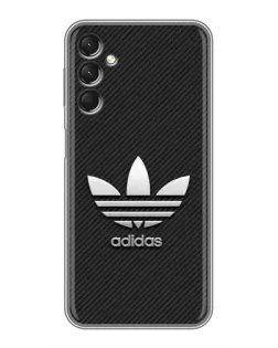 Чехол для Samsung Galaxy A24 с картинкой «Adidas Карбоновая текстура»