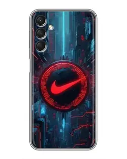 Чехол для Samsung Galaxy A24 с картинкой «Техногенный стиль Nike»
