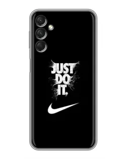 Чехол для Samsung Galaxy A24 с картинкой «Текстовый принт Nike»