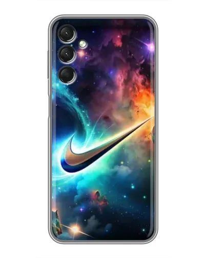 Чехол для Samsung Galaxy A24 с картинкой «Космический Nike Swoosh»