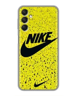 Чехол для Samsung Galaxy A24 с картинкой «Желтый текстурный Nike»