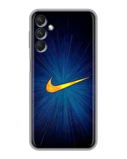 Чехол для Samsung Galaxy A24 с картинкой «Синий пульс Nike»