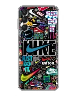 Чехол для Samsung Galaxy A24 с картинкой «Яркий коллаж Nike»