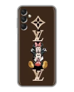 Чехол для Samsung Galaxy A24 с картинкой «LV и Микки Маус»