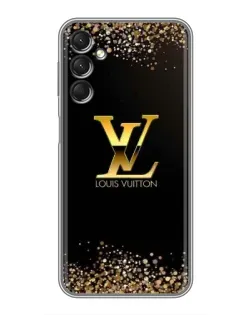 Чехол для Samsung Galaxy A24 с картинкой «LV — золотые искры»