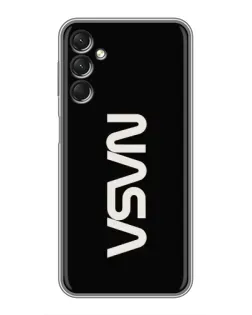 Чехол для Samsung Galaxy A24 с картинкой «NASA — вертикальный логотип»