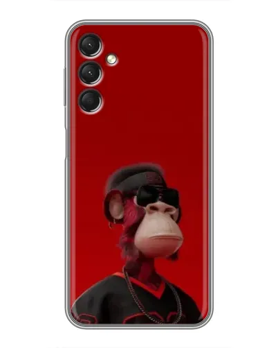 Чехол для Samsung Galaxy A24 с картинкой «Bored Ape в красном»