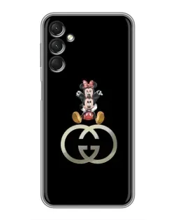 Чехол для Samsung Galaxy A24 с картинкой «Минни Маус на лого»