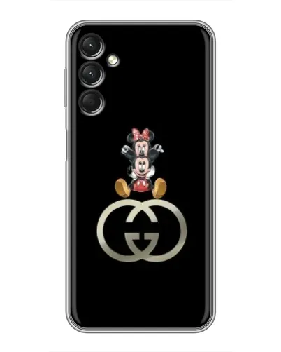 Чехол для Samsung Galaxy A24 с картинкой «Минни Маус на лого»