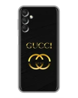 Чехол для Samsung Galaxy A24 с картинкой «Золотой логотип Gucci»