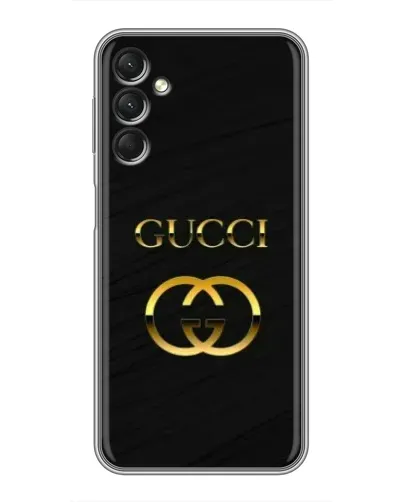Чехол для Samsung Galaxy A24 с картинкой «Золотой логотип Gucci»