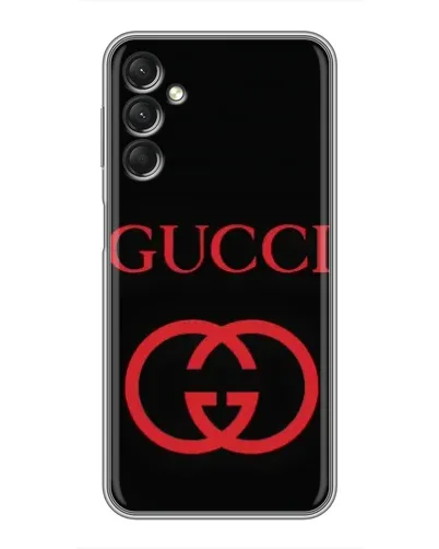 Чехол для Samsung Galaxy A24 с картинкой «Gucci — красный логотип»