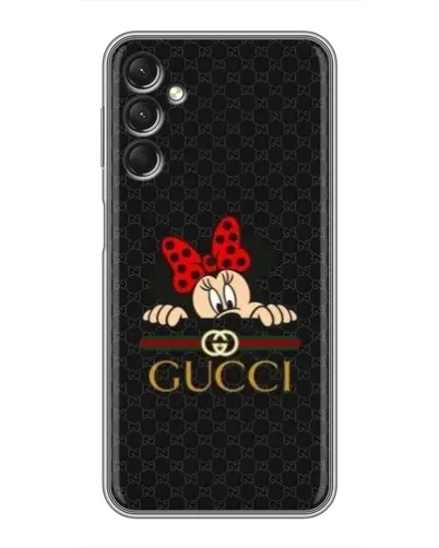 Чехол для Samsung Galaxy A24 с картинкой «Минни Маус Gucci — черный»