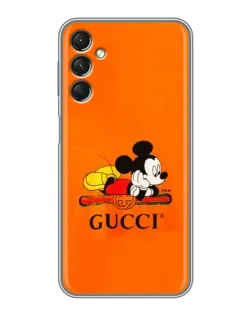 Чехол для Samsung Galaxy A24 с картинкой «Микки Маус Gucci — оранж»
